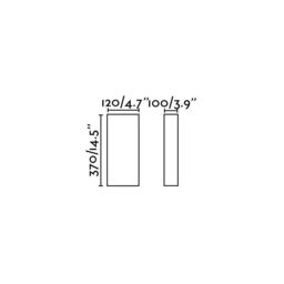 Netlighting Cotton Beige Square Wall Light 370x 125x 105 2x E27 - thumbnail 2