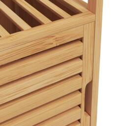 Berkfield Home Bathroom Cabinet with Shelf 36x33x87 cm Bamboo in Light Tan - Size: 36 x 33 x 87 cm - thumbnail 7