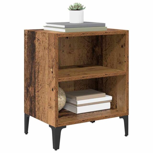 Berkfield Home Rustic Bedside Cabinet Old Wood 40x30x50 cm Engineered Wood in Brown - Size: 40 x 30 x 50 cm - image 1