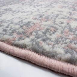 Kukoon Blush Pink Grey Distressed Abstract Living Area Rug in Light Pink - Size: 160 cm x 230 cm - thumbnail 4