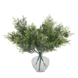 Lemon Pavilion Furniture and Decor Frosted Pine Spray Stem with Pinecones - L30 x W30 x H49 cm - White - thumbnail 4