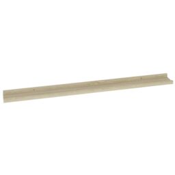 Berkfield Home Wall Shelves 2 pcs Sonoma Oak 100x9x3 cm in Brown - Size: 100 x 9 x 3 cm - thumbnail 5