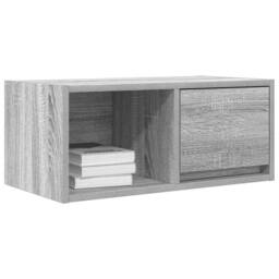 Berkfield Home TV Cabinet Grey Sonoma 60x31x25.5 cm Engineered Wood - thumbnail 4