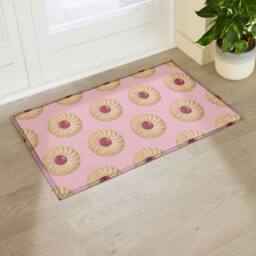 Artsy Mats Jam Biscuit Indoor/Outdoor Doormat (90x60cm) in Pink - Size: 60 x 90 cm - thumbnail 1