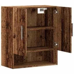 Berkfield Home Wall Cabinet Old Wood 60x31x70 cm Engineered Wood in Brown - Size: 60 x 31 x 70 cm - thumbnail 7