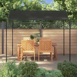 Berkfield Home Sunshade Awning 3x2.4 m Anthracite in Black - thumbnail 1