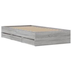 Berkfield Home Bed Frame with Drawers without Mattress Grey Sonoma 90x200 cm - thumbnail 8