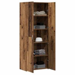 Berkfield Home Highboard Old Wood 70x42.5x185 cm Engineered Wood in Brown - thumbnail 1