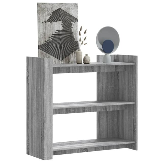 Berkfield Home Console Table Grey Sonoma 100x35x90 cm Engineered Wood - Size: 100 x 35 x 90 cm - image 1