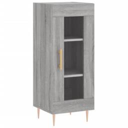 Berkfield Home Highboard Grey Sonoma 34.5x34x180 cm Engineered Wood - thumbnail 5