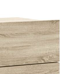 Berkfield Home Elegant Bedside Cabinet Sonoma Oak 40x30x30 cm Engineered Wood in Beige - Size: 40 x 30 x 30 cm - thumbnail 9