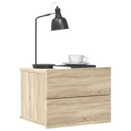 Berkfield Home Elegant Bedside Cabinet Sonoma Oak 40x30x30 cm Engineered Wood in Beige - Size: 40 x 30 x 30 cm - thumbnail 1