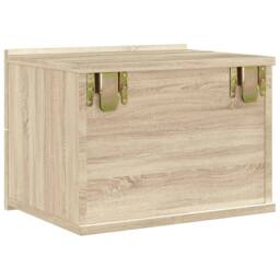Berkfield Home Elegant Bedside Cabinet Sonoma Oak 40x30x30 cm Engineered Wood in Beige - Size: 40 x 30 x 30 cm - thumbnail 6