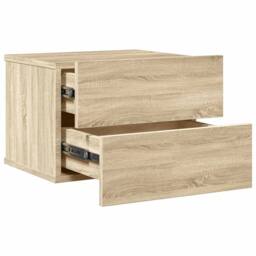 Berkfield Home Elegant Bedside Cabinet Sonoma Oak 40x30x30 cm Engineered Wood in Beige - Size: 40 x 30 x 30 cm - thumbnail 7