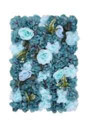 Neel Blue Hydrangea Artificial Flower Wall Panel for Wedding Decoration in Teal