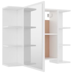 Berkfield Home Bathroom Mirror Cabinet White 80x20.5x64 cm Engineered Wood - thumbnail 5