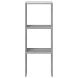 Berkfield Home Bookcase Stackable Grey Sonoma 30x30x80 cm Engineered Wood - Size: 30 x 30 x 80 cm - thumbnail 4