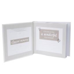 Happy Homewares Modern Friends Forever Photo Album with Gold Foil Text - Holds 80 4x6 Pictures in White - thumbnail 4