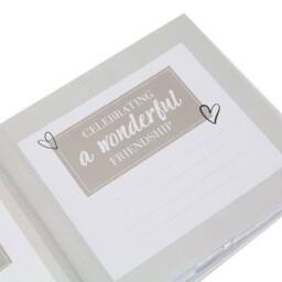 Happy Homewares Modern Friends Forever Photo Album with Gold Foil Text - Holds 80 4x6 Pictures in White - thumbnail 2