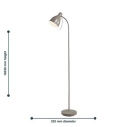 EONLION Grey Living Room Bedroom Floor Lamp Adjustable Reading Light - thumbnail 2