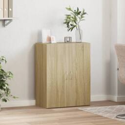 Berkfield Home Durable File Cabinet Sonoma Oak 60x32x77.5 cm Engineered Wood in Natural - thumbnail 1