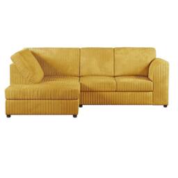 Furniture 786 Hannah Jumbo Cord Full Back 4 Seater Left Hand Facing Corner Sofa in Mustard - thumbnail 2