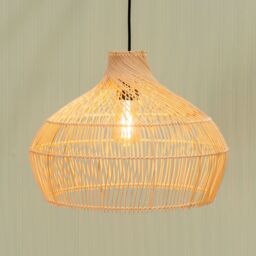 ValueLights Natural Rattan Easy Fit Pendant Light Shade - Size: 18 inches - thumbnail 4