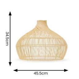 ValueLights Natural Rattan Easy Fit Pendant Light Shade - Size: 18 inches - thumbnail 6