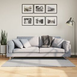 Berkfield Home Rug HUARTE Short Pile Soft & Washable Grey 80x150 cm - Size: Medium - thumbnail 1