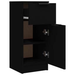 Berkfield Home Sideboard Black 30x30x70 cm Engineered Wood - Size: 30 x 30 x 70 cm - thumbnail 7