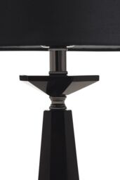 Orsina Black Crystal Table Lamp With Metal Base, Round Shade Bedside Light, Distinctive Decorative Accent Lighting - thumbnail 5