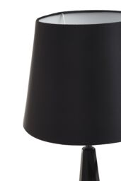 Orsina Black Crystal Table Lamp With Metal Base, Round Shade Bedside Light, Distinctive Decorative Accent Lighting - thumbnail 2