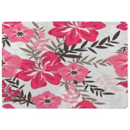 Benjamin Tate Design Red & Pink Floral Rug in Natural - Size: Large - thumbnail 1