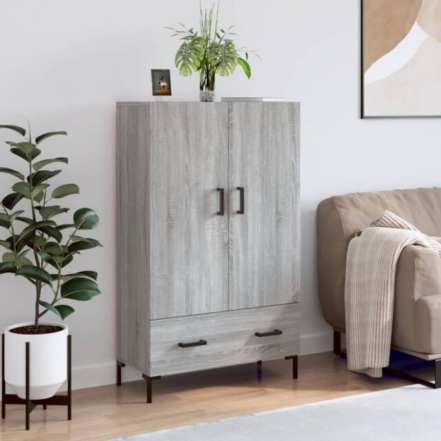 Berkfield Home Highboard Grey Sonoma 69.5x31x115 cm Engineered Wood - image 1