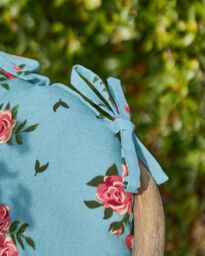 Dibor Set of 2 Blue Rose Round Summer Outdoor Garden Chair Seat Pad Cushions Dia 40cm - Size: 40 cm x 40 cm - thumbnail 5