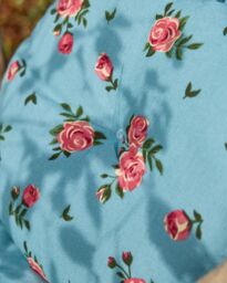 Dibor Set of 2 Blue Rose Round Summer Outdoor Garden Chair Seat Pad Cushions Dia 40cm - Size: 40 cm x 40 cm - thumbnail 4