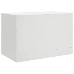 Berkfield Home TV Cabinet White 67x39x44 cm Steel - Size: 67 x 39 x 44 cm - thumbnail 9