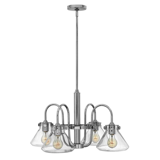 Netlighting Congress Multi Arm Chandelier Chrome Finish E27 in Grey