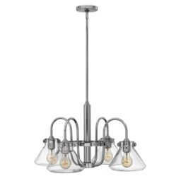 Netlighting Congress Multi Arm Chandelier Chrome Finish E27 in Grey