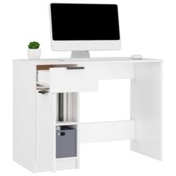 Berkfield Home Decorative Desk White 100x50x75 cm Engineered Wood - Size: 100 x 50 x 75 cm - thumbnail 5