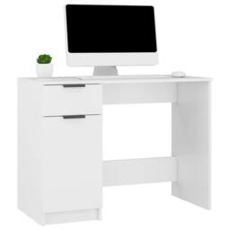 Berkfield Home Decorative Desk White 100x50x75 cm Engineered Wood - Size: 100 x 50 x 75 cm - thumbnail 4