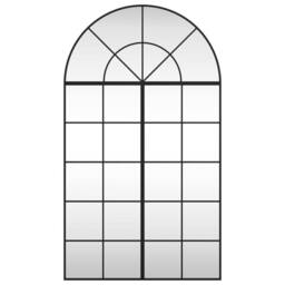 Berkfield Home Wall Mirror Black 80x140 cm Arch Iron - thumbnail 1