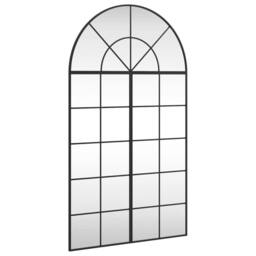 Berkfield Home Wall Mirror Black 80x140 cm Arch Iron - thumbnail 3