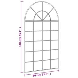 Berkfield Home Wall Mirror Black 80x140 cm Arch Iron - thumbnail 7