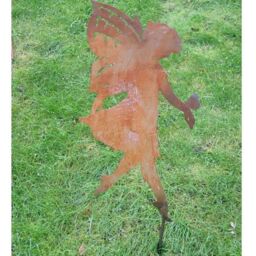 Poppyforge Large Fairy on Stake - Garden Ornament - Solid Steel - BM/RtR in Brown - thumbnail 2