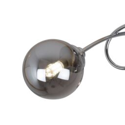 Pagazzi Bungo 3 Light Polished Chrome & Smoked Glass Semi Flush Ceiling Light in Silver - thumbnail 4