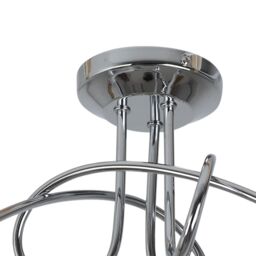 Pagazzi Bungo 3 Light Polished Chrome & Smoked Glass Semi Flush Ceiling Light in Silver - thumbnail 6