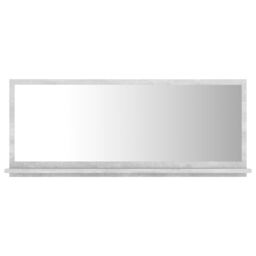 Berkfield Home Bathroom Mirror Concrete Grey 90x10.5x37 cm Engineered Wood - thumbnail 2
