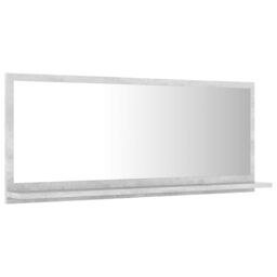 Berkfield Home Bathroom Mirror Concrete Grey 90x10.5x37 cm Engineered Wood - thumbnail 5