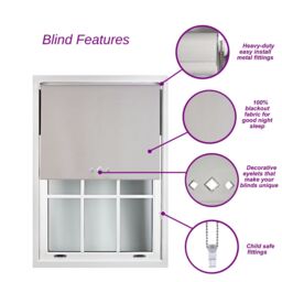 Furnished Lime Green Blackout Roller Blind with Triple Diamond Eyelets & Metal Fittings - Size: 140 cm width x 165 cm drop - thumbnail 2
